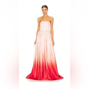 SAU LEE Teigen Gown In Blush Ombré
